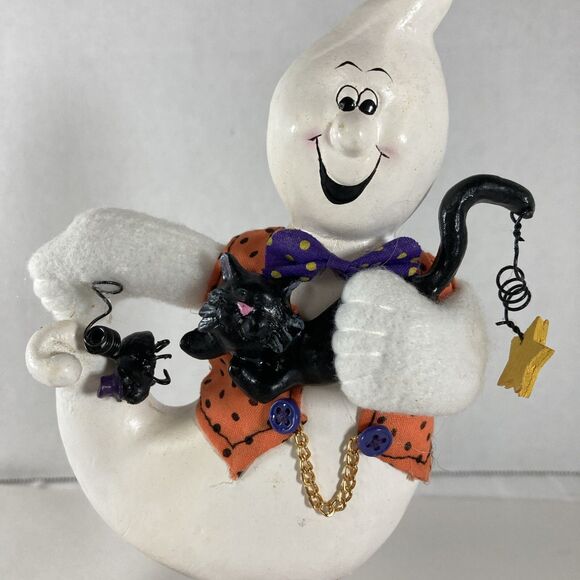Avon Halloween Ghost Standee Wobbler on Spring with Box 2002 Gift Collection Vtg - Picture 3 of 11